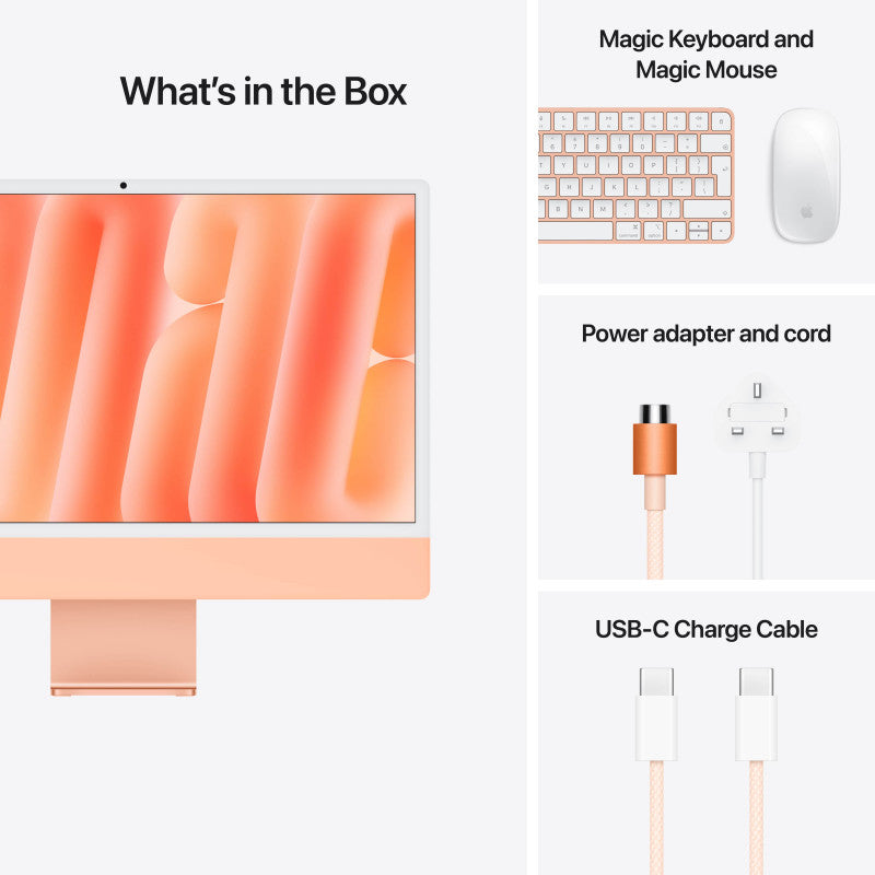 24-inch iMac with Retina 4.5K display Apple M4 chip with 8‑core CPU and 8‑core GPU